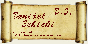 Danijel Sekicki vizit kartica